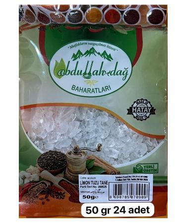 Hac o lu spice Hatay Local Lemon Salt Crystal Grain 50 gr X 24 Pieces / Package