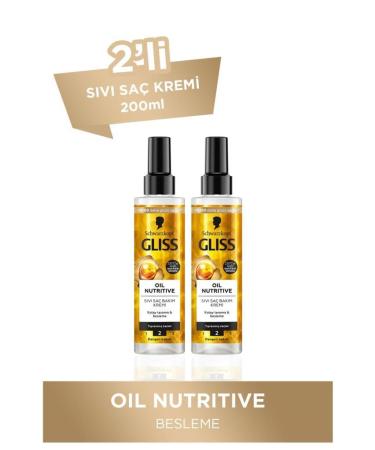 Gliss Liquid Conditioner 200ml Oil Nutritive X2