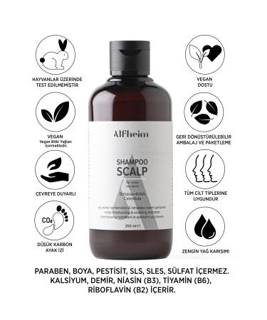 Alfheim Shampoo Scalp / Dryness and Itching / Fungus and Preventive / For Scalp Problems / 250 ml