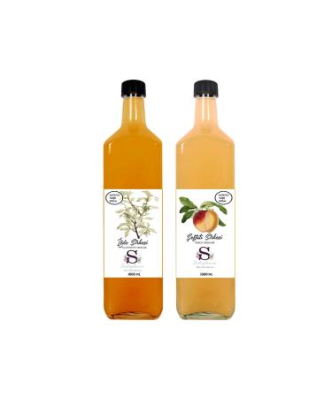 Suheylaana Natural Oleaster Vinegar 1000 ml and Peach Vinegar 1000 ml