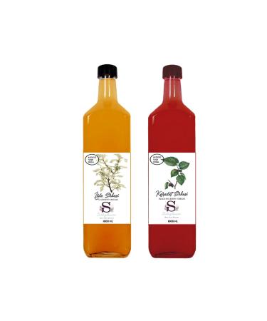 S heylaana Natural Oleaster Vinegar 1000 ml and Black Mulberry Vinegar 1000 ml