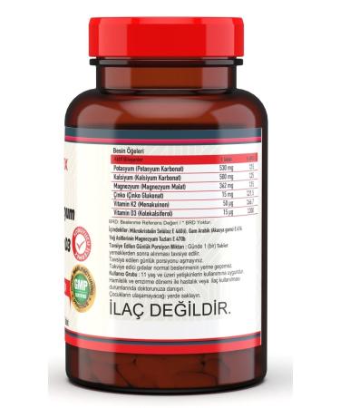 Nevfix 90 Tablets Calcium Magnesium Potassium Kalium Zinc Vitamin D3 Vitamin K2 - Buy Online on GoSupps.com