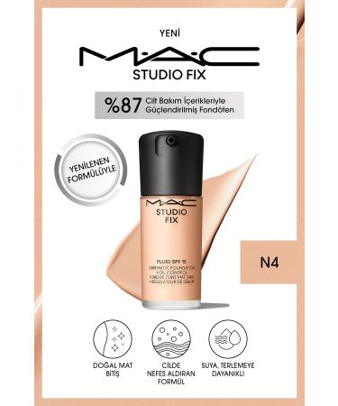 Mac STUDIO FIX FLUID SPF 15 MATTE FOUNDATION-N 4 30 ml