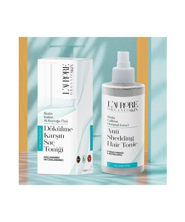 Laurore Organic Skin Biotin Caffeine Horsetail Extract Anti-Loss Hair Tonic 200ml.