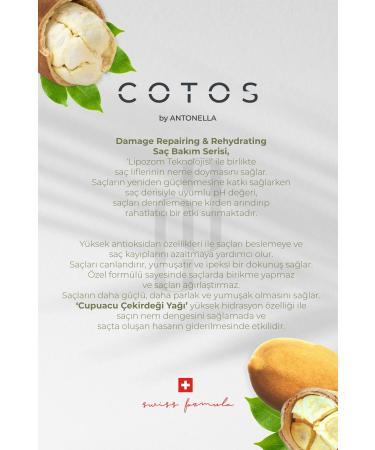 COTOS Damage Repairing & Rehydrating Hair Care Conditioner (PROCESSED AND EXTREMELY DAMAGED HAIR - VEGAN) - Buy Online on GoSupps.com