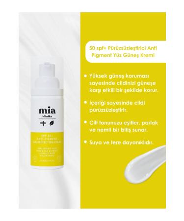mia clinica 50 spf+ smoothing face sunscreen to help reduce the appearance of fine lines - Buy Online on GoSupps.com
