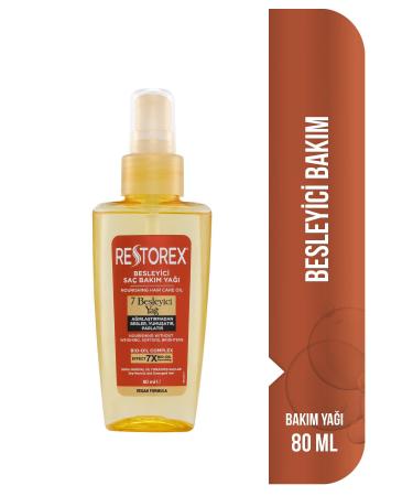 Restorex Nourishing Care Oil 80 Ml - 7 Nourishing Oils Eye-Catching Shine Silky Softness
