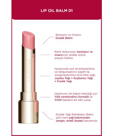 Clarins LIP OIL BALM 01 2.9G - Lip Balm Transparent Pink