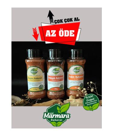 MARMARA SPICES 3 in 1 Ottoman - Cajun - Potato Spices Salt Shaker Model