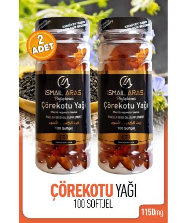 Ismail Aras Black Cumin Oil Softgel 100 Capsules 2 Pieces