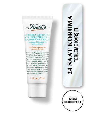 Kiehl's Superbly 24 Hour Anti-Perspiration Cream Deodorant 75 Ml - Buy Online on GoSupps.com