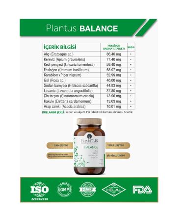 Plantus Balance Herbal Tablet - Support for the Heart and Circulatory System - Buy Online on GoSupps.com