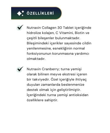 Nutraxin Cranberry 500 mg 60 Tablets & Beauty Gold Collagen 30 Tablets - Buy Online on GoSupps.com