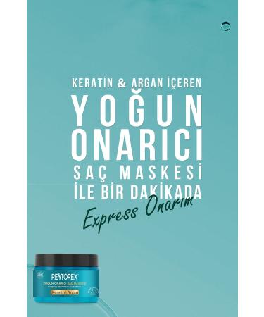 Restorex Keratin & Argan Repair Care Mask 300 Ml - Damaged and Damaged Hair - Buy Online on GoSupps.com