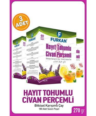 Furkan Natural Products 3 Pieces Herbal Mixed Tea with Chaste Tree Seed & Yarrow - Buy Online on GoSupps.com