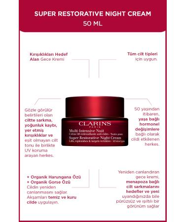 Clarins Super Restorative Night Cream - All Skin Types & Very Dry Skin 50ml