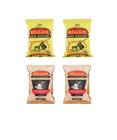 Billur Coffee Set (2 Turkish Coffee 100gr + 2 Dibek Necmettin Coffee 100gr)