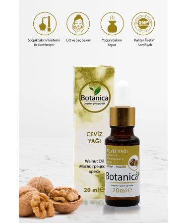 botanica Walnut Oil - Junglans Regia Seed - (Damaged Hair) Skin Dryness Face Care Oil 20 Ml