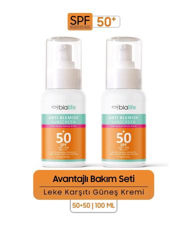 bialife Water Resistant Anti-Stain Sunscreen SPF 50+ 2-Piece SET - Bialife