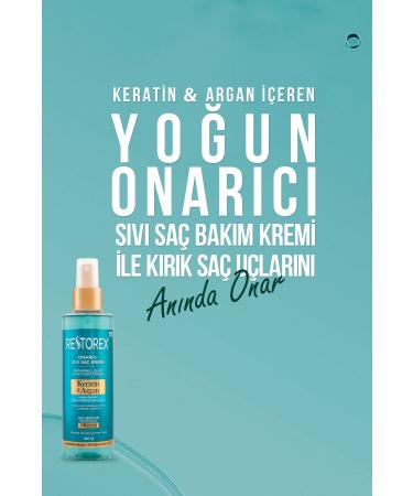 Restorex Keratin & Argan Repairing Liquid Hair Care Cream 200 Ml - Damaged and Damaged Hair - Buy Online on GoSupps.com