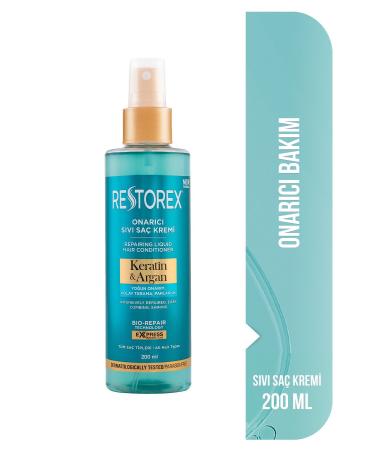 Restorex Keratin & Argan Repairing Liquid Hair Care Cream 200 Ml - Damaged and Damaged Hair