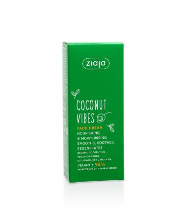 Ziaja Coconut Vibes Nourishing and Moisturizing Face Cream 50 ml - Buy Online on GoSupps.com