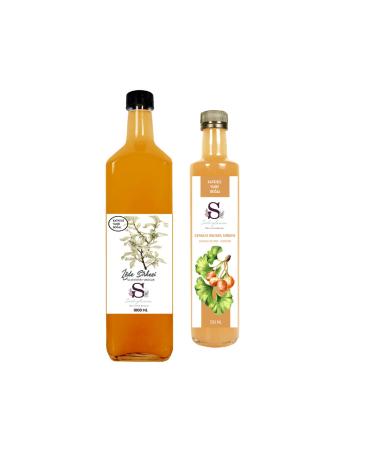 S heylaana Natural Oleaster Vinegar 1000 ml and Ginkgo Biloba Vinegar 500 ml