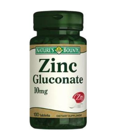 Natures Bounty Zinc Gluconate 10 mg 100 Tablets
