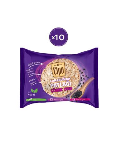 GLUTEN-FREE FACTORY Chipo Buckwheat Crisps with Black Cumin 10 Packs