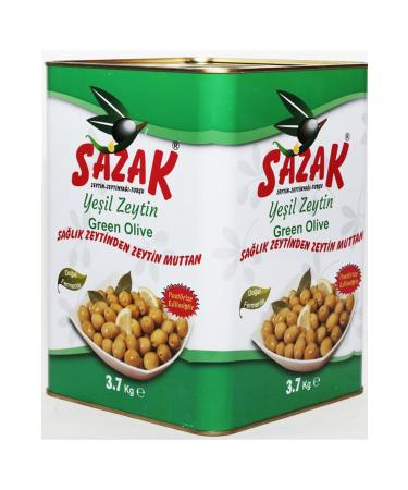 Sazak Olive Olive Oil Tomato Cracked Green Olives 3.7 kg