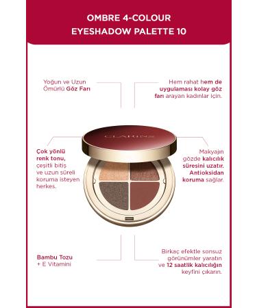 Clarins Ombre 4-Colour Eyeshadow Palette 10 Maple Gradation 4 2g