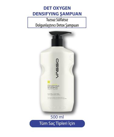 VASSO WOMEN Sulfate and Salt-Free Volumizing and Strengthening Shampoo for Fine and Weak Hair 500 ml