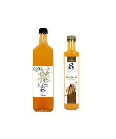 Suheylaana Natural Oleaster Vinegar 1000 ml and Walnut Vinegar 500 ml