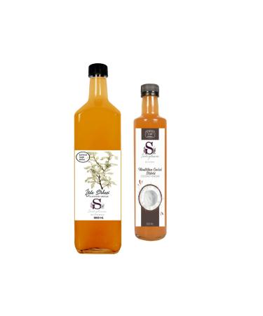 Suheylaana Natural Oleaster Vinegar 1000 ml and Coconut Vinegar 500 ml