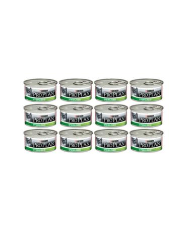 Pro Plan Sterilized Tuna and Salmon Sterilized Cat Canned Food 85 Gr 12 Pack