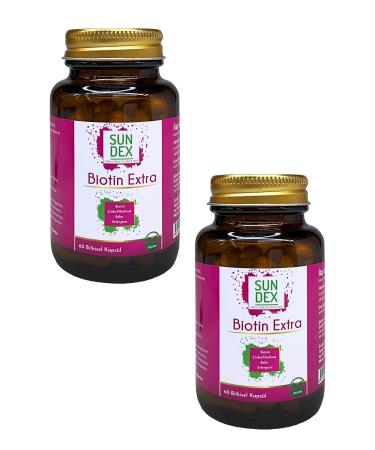 Sun Dex Family Health Since 2021 2 Pack Biotin Extra Biotin Zinc Picolinate Copper Selenium 60 Herbal Capsules - Buy Online on GoSupps.com