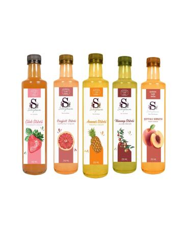 S heylaana Natural Strawberry Grapefruit Pineapple Jujube and Peach Vinegar 250 Ml