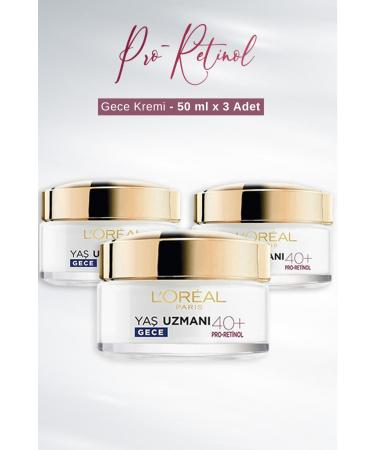 L'Oreal Paris Age Expert Anti-Wrinkle Night Cream 40+ Pro-Retinol 50 ml x 3 Pcs