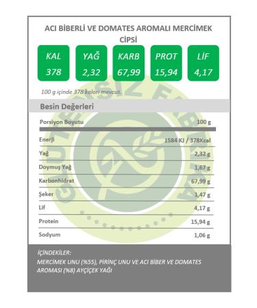 GLUTEN-FREE FACTORY HOT PEPPER AND TOMATO FLAVOURED LENTIL CHIPS 3 PACKS (60 GRAMS) - Buy Online on GoSupps.com