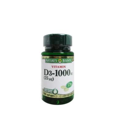 Natures Bounty Vitamin D3 1000'Iu 100 Softgels