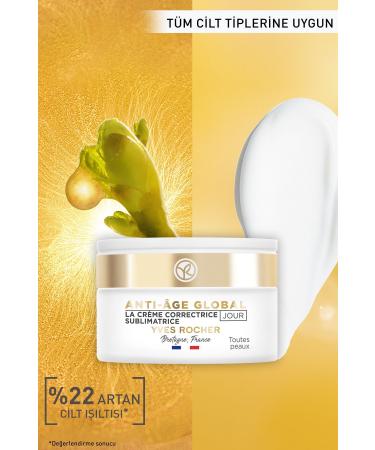 Yves Rocher ANTI-AGE GLOBAL - SKIN SOOTHING AND BALANCED DAY CREAM-50ML DKHAIR1033 - Buy Online on GoSupps.com