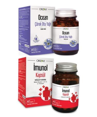 IMUNOL Imunol 40 Capsules and Ocean Black Cumin Oil 1000mg 60 Capsules