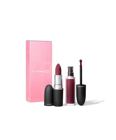 Mac Powder Kiss Lipstick Set: Burgundy 773602600625