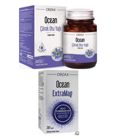 Ocean Black Cumin Oil 1000 mg 60 Capsules and Ocean Extramag Triple Combination 30 Tablets