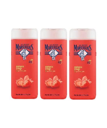 Le Petit Marseillais Mediterranean Strawberry Scented Bath and Shower Gel (400 Ml) 3 Pieces