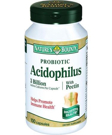 Natures Bounty Probiotic Acidophilus With Pectin 100 Capsules