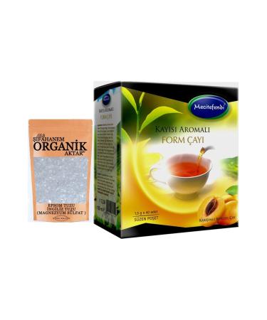 Mecit Efendi Apricot Form Tea + Epsom Salt 100gr Form Set