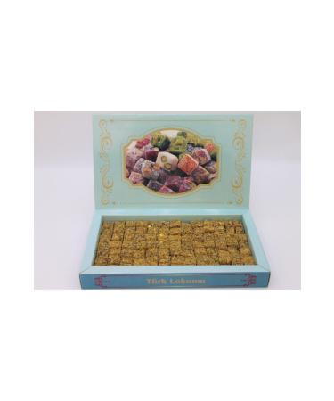 LokumBox Pistachio Turkish Delight 1000gr (with shredded wheat)