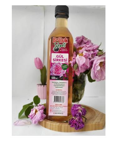 ABUNDANCE BASKET Rose Vinegar (ISPARTA) 500 ml Additive-Free Natural Fermentation