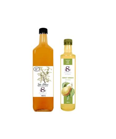 Suheylaana Natural Oleaster Vinegar 1000 ml and Pear Vinegar 500 ml